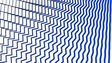 Modern Tasarım ve Dekorometre için Mavi Zig Zag Hattı Kusursuz Desen Vektör Arkaplanı