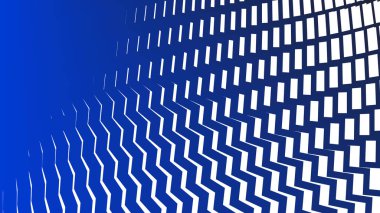 Modern Tasarım ve Dekorometre için Mavi Zig Zag Hattı Kusursuz Desen Vektör Arkaplanı