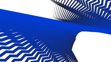 Modern Tasarım ve Dekorometre için Mavi Zig Zag Hattı Kusursuz Desen Vektör Arkaplanı