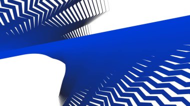 Modern Tasarım ve Dekorometre için Mavi Zig Zag Hattı Kusursuz Desen Vektör Arkaplanı