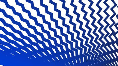 Modern Tasarım ve Dekorometre için Mavi Zig Zag Hattı Kusursuz Desen Vektör Arkaplanı