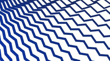 Modern Tasarım ve Dekorometre için Mavi Zig Zag Hattı Kusursuz Desen Vektör Arkaplanı