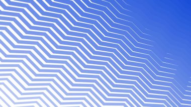 Modern Tasarım ve Dekorometre için Mavi Zig Zag Hattı Kusursuz Desen Vektör Arkaplanı