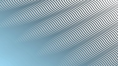 Mavi Çizgili Dalga Çizgisi Soyut Arka Gruplandırma
