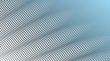 Mavi Çizgili Dalga Çizgisi Soyut Arka Gruplandırma