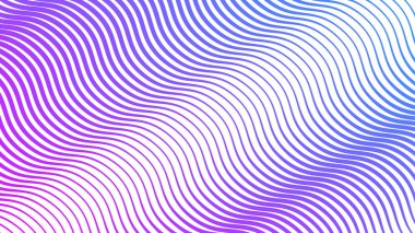 Modern soyut kumaş ağı ve grafik tasarımı için mor ve mavi çizgiler dalgalı çizgi arkaplanı