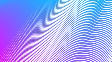 Modern soyut kumaş ağı ve grafik tasarımı için mor ve mavi çizgiler dalgalı çizgi arkaplanı