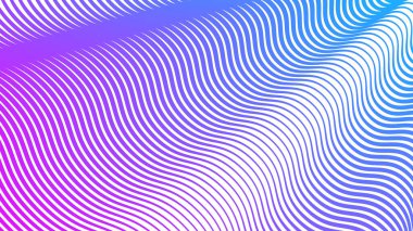 Modern soyut kumaş ağı ve grafik tasarımı için mor ve mavi çizgiler dalgalı çizgi arkaplanı