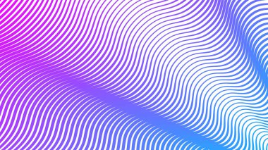 Modern soyut kumaş ağı ve grafik tasarımı için mor ve mavi çizgiler dalgalı çizgi arkaplanı