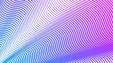 Modern soyut kumaş ağı ve grafik tasarımı için mor ve mavi çizgiler dalgalı çizgi arkaplanı