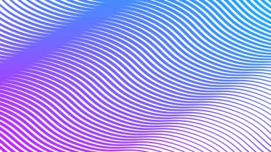 Modern soyut kumaş ağı ve grafik tasarımı için mor ve mavi çizgiler dalgalı çizgi arkaplanı