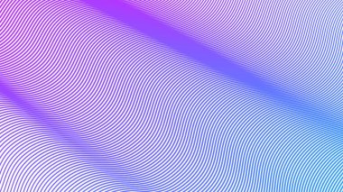 Modern soyut kumaş ağı ve grafik tasarımı için mor ve mavi çizgiler dalgalı çizgi arkaplanı