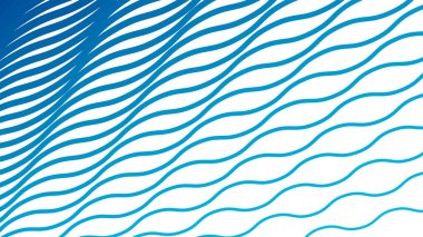 Modern soyut kumaş duvar kağıdı ve dijital tasarım için gök mavisi çizgileri dalgalı çizgi arkaplanı