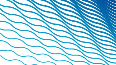 Modern soyut kumaş duvar kağıdı ve dijital tasarım için gök mavisi çizgileri dalgalı çizgi arkaplanı