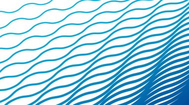 Modern soyut kumaş duvar kağıdı ve dijital tasarım için gök mavisi çizgileri dalgalı çizgi arkaplanı