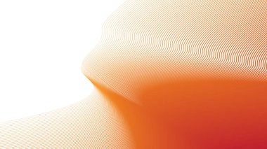 Modern soyut kumaş duvar kağıdı dijital için turuncu eğri desen arkaplanı