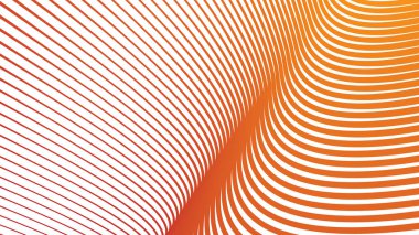 Modern soyut kumaş duvar kağıdı dijital için turuncu eğri desen arkaplanı