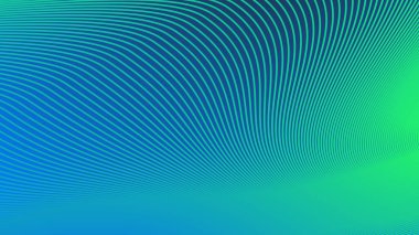 Taze, Modern ve Dinamik Görüntü Dizaynı Çizgili Mavi Yeşil Gradyan Arkaplanı