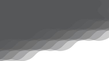Modern, Zarif ve Minimalist Tasarım Projesi için Gri Katmanlı Gradyan Dalga Arkaplanı