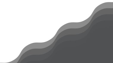 Modern, Zarif ve Minimalist Tasarım Projesi için Gri Katmanlı Gradyan Dalga Arkaplanı
