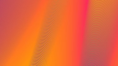 Canlı Modern Tasarım, UI ve Dijital Arkaplan için Çizgili Kırmızı Turuncu Soyut Arkaplan