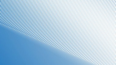 Modern Web Tasarımı, Dijital Sanat için Mavi Çizgili Dalga Çizgisi Soyut Arkaplanı ve Modern Web Tasarımı, Dijital Sanat ve UI Sunumu için Mavi Gökyüzü Çizgisi Soyut Arkaplanı