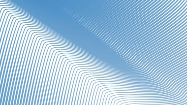 Modern Web Tasarımı, Dijital Sanat için Mavi Çizgili Dalga Çizgisi Soyut Arkaplanı ve Modern Web Tasarımı, Dijital Sanat ve UI Sunumu için Mavi Gökyüzü Çizgisi Soyut Arkaplanı