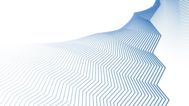 Mavi Azzure Çizgili Zig Zag Soyut Arkaplan Modern Geometrik Desen Tasarımı