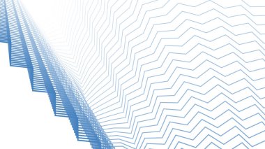 Mavi Azzure Çizgili Zig Zag Soyut Arkaplan Modern Geometrik Desen Tasarımı