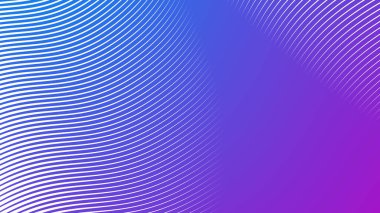 Modern Dijital Sanat ve Web Tasarımı için Mor Mavi Çizgili Eğri Çizgisi Soyut Arkaplan