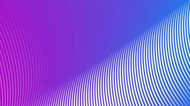 Modern Dijital Sanat ve Web Tasarımı için Mor Mavi Çizgili Eğri Çizgisi Soyut Arkaplan