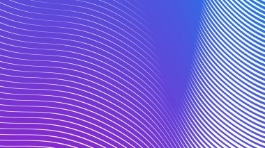 Modern Dijital Sanat ve Web Tasarımı için Mor Mavi Çizgili Eğri Çizgisi Soyut Arkaplan