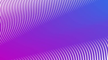 Modern Dijital Sanat ve Web Tasarımı için Mor Mavi Çizgili Eğri Çizgisi Soyut Arkaplan