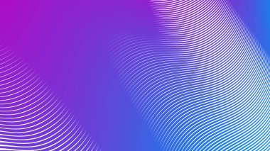 Modern Dijital Sanat ve Web Tasarımı için Mor Mavi Çizgili Eğri Çizgisi Soyut Arkaplan