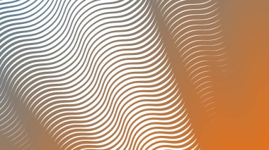 Modern Dijital Tasarım ve Yaratıcı Poster için Orange Blue Stripes Eğri Çizgisi Soyut Arkaplan