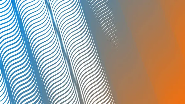 Modern Dijital Tasarım ve Yaratıcı Poster için Orange Blue Stripes Eğri Çizgisi Soyut Arkaplan
