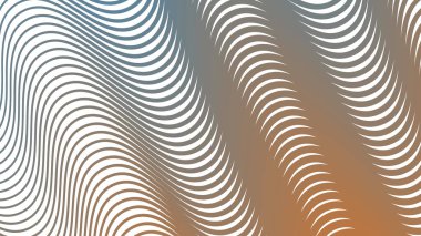 Modern Dijital Tasarım ve Yaratıcı Poster için Orange Blue Stripes Eğri Çizgisi Soyut Arkaplan