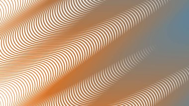 Modern Dijital Tasarım ve Yaratıcı Poster için Orange Blue Stripes Eğri Çizgisi Soyut Arkaplan