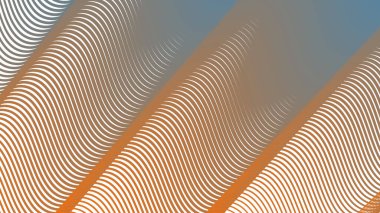 Modern Dijital Tasarım ve Yaratıcı Poster için Orange Blue Stripes Eğri Çizgisi Soyut Arkaplan