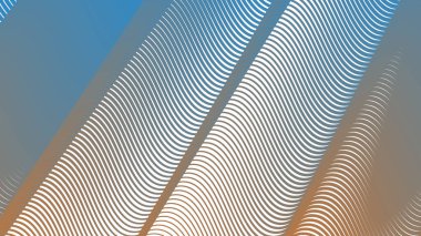 Modern Dijital Tasarım ve Yaratıcı Poster için Orange Blue Stripes Eğri Çizgisi Soyut Arkaplan