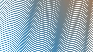 Modern Dijital Tasarım ve Yaratıcı Poster için Orange Blue Stripes Eğri Çizgisi Soyut Arkaplan