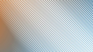 Modern Dijital Tasarım ve Yaratıcı Poster için Orange Blue Stripes Eğri Çizgisi Soyut Arkaplan