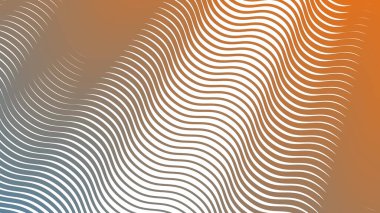 Modern Dijital Tasarım ve Yaratıcı Poster için Orange Blue Stripes Eğri Çizgisi Soyut Arkaplan