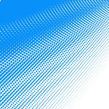 Noktalı desenli mavi polkadot yarım ton soyut arkaplan vektör resim tasarımı