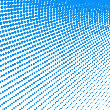 Noktalı desenli mavi polkadot yarım ton soyut arkaplan vektör resim tasarımı