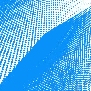 Noktalı desenli mavi polkadot yarım ton soyut arkaplan vektör resim tasarımı