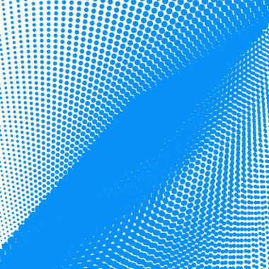 Noktalı desenli mavi polkadot yarım ton soyut arkaplan vektör resim tasarımı