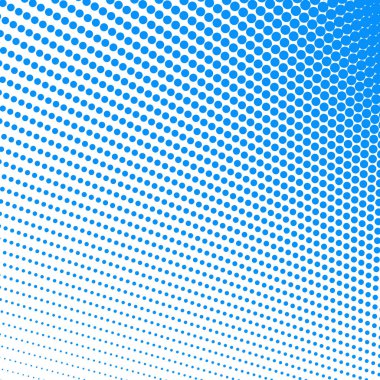 Noktalı desenli mavi polkadot yarım ton soyut arkaplan vektör resim tasarımı