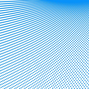 Noktalı desenli mavi polkadot yarım ton soyut arkaplan vektör resim tasarımı
