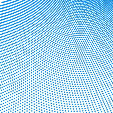 Noktalı desenli mavi polkadot yarım ton soyut arkaplan vektör resim tasarımı